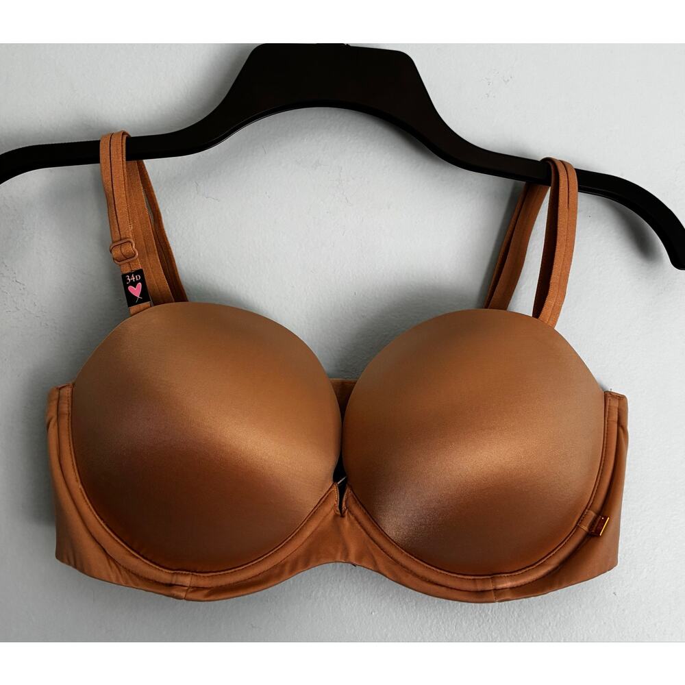 Victoria's Secret Very Sexy Strapless Push Up Multiway Bra Beige 34D NWOT